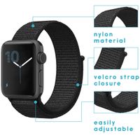 imoshion Nylon bandje Apple Watch Series 1 t/m 10 / SE / Ultra (2) (44/45/46/49 mm) - Zwart