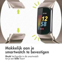 imoshion Milanees magnetisch bandje Fitbit Charge 5 - Maat S - Starlight
