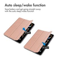 imoshion Trifold Book Case Apple iPad Pro 11 (2025) M5 / (2024) M4 - Rose Gold