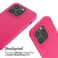 imoshion Silicone Case with Strap Apple iPhone 14 Pro - Fluor Roze