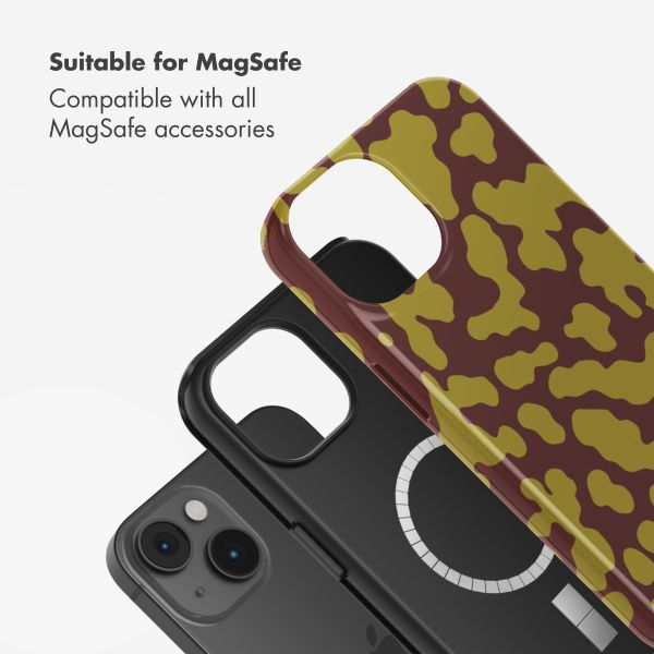 Selencia Vivid Back Cover with MagSafe Apple iPhone 14 - Moo'd Olive Dust