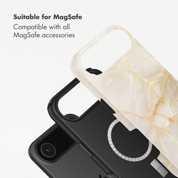 Selencia Vivid Back Cover with MagSafe Apple iPhone Air - Golden Beige Marble