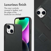 Accezz 2-in-1 Leather Bookcase with MagSafe Apple iPhone 14 - Onyx Black