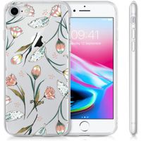 imoshion Design hoesje iPhone SE (2022 / 2020) / 8 / 7 / 6s - Bloem - Roze