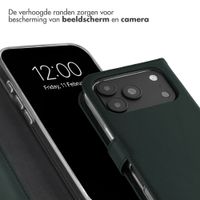 Selencia Echt Leren Bookcase Apple iPhone 18 Pro / 17 Pro - Groen