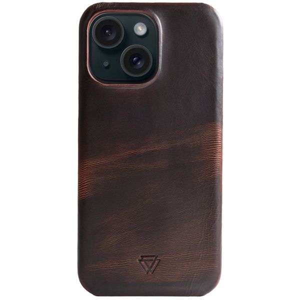 Wachikopa Full Wrap Backcover iPhone 15 - Dark Brown