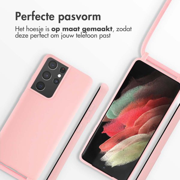 imoshion Siliconen hoesje met koord Samsung Galaxy S21 Ultra - Roze