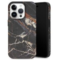 Selencia Aurora Fashion Backcover Apple iPhone 14 Pro - Duurzaam hoesje - 100% gerecycled - Zwart Marmer