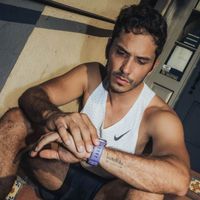 Nomad Tempo siliconen band Apple Watch Series 1 t/m 11 / SE / Ultra (44/45/46/49 mm) - Wide fit - Purple