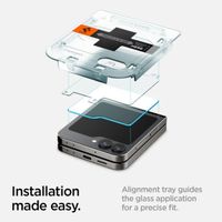 Spigen GLAStR EZ Fit Screenprotector 2 Pack + Applicator Samsung Galaxy Z Flip 6 / Flip 7 FE