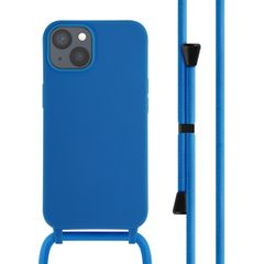 imoshion Siliconen hoesje met koord iPhone 13 - Blauw