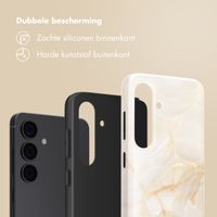 Selencia Vivid Backcover Samsung Galaxy S24 - Golden Beige Marble