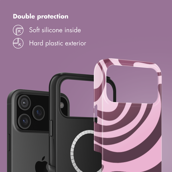 Selencia Vivid Back Cover with MagSafe Apple iPhone 17 Pro - Wavy Swirl Pink Plum