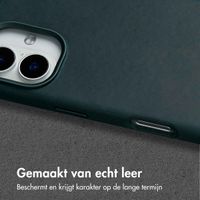 Accezz Vintage Leather Magsafe Backcover Apple iPhone 16 - Smokey Green