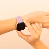 imoshion Siliconen⁺ bandje Apple Watch Series 1 t/m 9 / SE (38/40/41 mm) | Series 10 / 11 (42 mm) - Maat S/M - Mauve