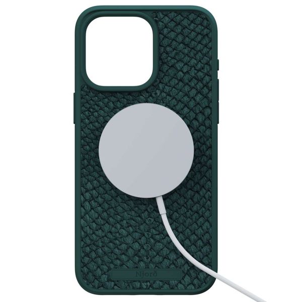 Njorð Collections Salmon Leather MagSafe Case iPhone 15 Pro Max - Green