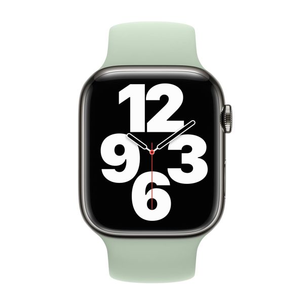Apple Siliconen solobandje Apple Watch | 44/45/46/49 mm - Maat 12 - Mineral Green