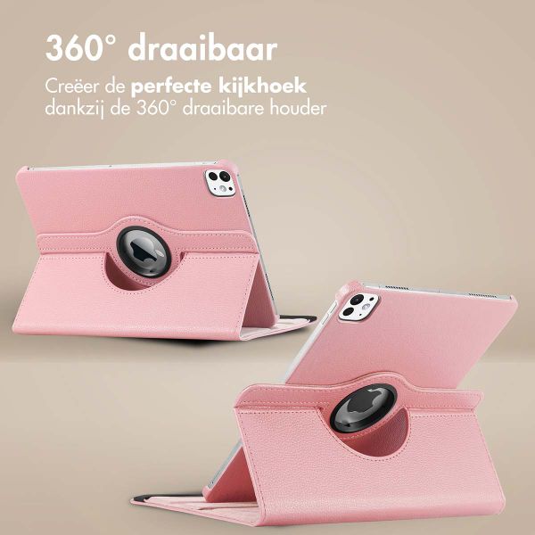 imoshion 360° draaibare Bookcase iPad Pro 12.9 (2022) / Pro 12.9 (2021) / Pro 12.9 (2020) - Roze