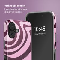 Selencia Vivid Backcover met MagSafe Apple iPhone 17 - Wavy Swirl Pink Plum