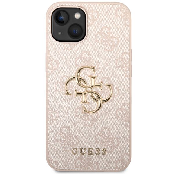 Guess 4G Metal Logo Backcover Apple iPhone 15 - Roze