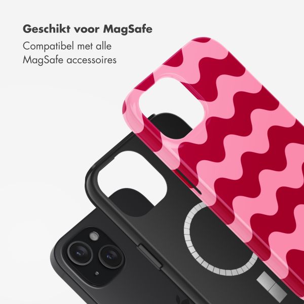 Selencia Vivid Tough Backcover met MagSafe iPhone 15 - Wave Vibes Lipstick