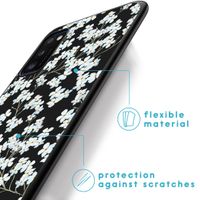 imoshion Design hoesje Samsung Galaxy A41 - Bloem - Wit / Zwart