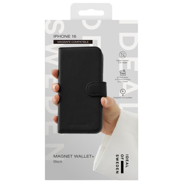 iDeal of Sweden Magnet Wallet+ Apple iPhone 16 - Black