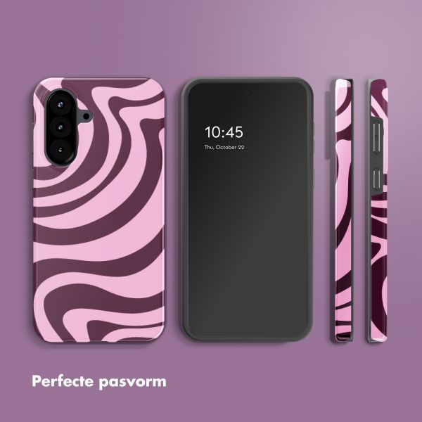 Selencia Vivid Backcover Samsung Galaxy A57 (5G) - Wavy Swirl Pink Plum