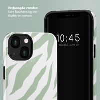 Selencia Vivid Backcover Apple iPhone 13 - Colorful Zebra Sage Green