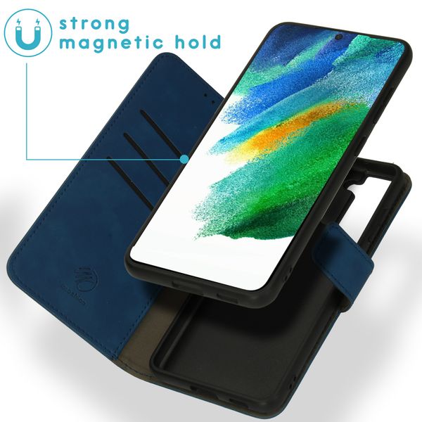 imoshion Uitneembare 2-in-1 Luxe Bookcase Samsung Galaxy S21 FE - Blauw