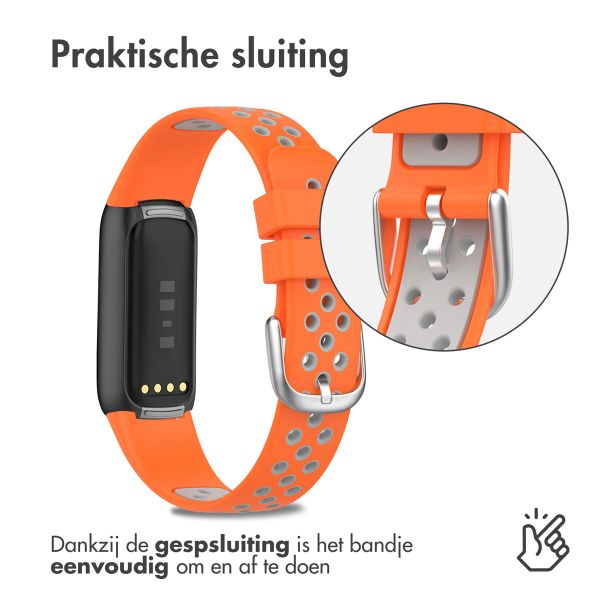 imoshion Siliconen sport bandje Fitbit Luxe - Oranje/Grijs