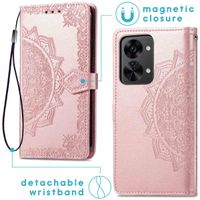 imoshion Mandala Bookcase OnePlus Nord 2T - Rosé Goud