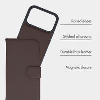 imoshion Detachable 2-in-1 Luxury Bookcase Apple iPhone 18 Pro / 17 Pro - Brown