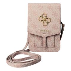Guess Crossbody Telefoontasje - Smartphone schoudertasje met riem 4G Logo - Rose