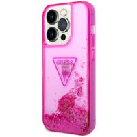 Guess Liquid Glitter Backcover iPhone 14 Pro Max - Fuchsia