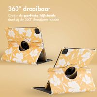 imoshion 360° Draaibare Design Bookcase iPad Pro 12.9 (2018 / 2020 / 2021 / 2022) - Yellow Flowers