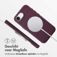 Accezz MagSafe Leather Backcover Apple iPhone 16e - Heath Purple