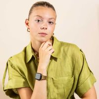 Selencia Stalen draak band Apple Watch Series 1 t/m 11 / SE / Ultra (44/45/46/49 mm) - Goud