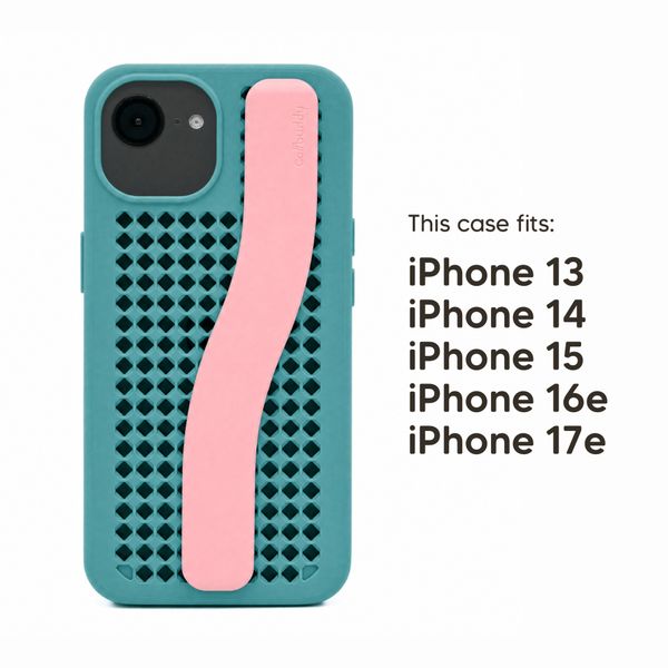 Callbuddy Hoesje met Strap Apple iPhone 17e / 16e / 15 / 14 / 13 - Miami Vice