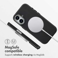 Accezz Leather Back Cover with MagSafe Apple iPhone 17 - Onyx Black