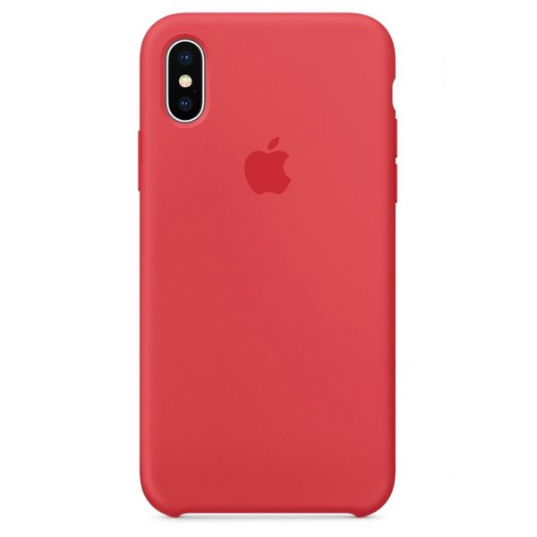 Apple Silicone Backcover iPhone X - Red Raspberry