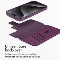 Accezz Leather Bookcase 2-in-1 met MagSafe Apple iPhone 15 Pro Max - Heath Purple