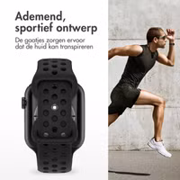 imoshion Sport⁺ bandje Apple Watch Series 1 t/m 11 / SE / Ultra (44/45/46/49 mm) - Maat M/L - Zwart