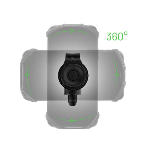 Fixed Bikee 2 - Telefoonhouder fiets - 360 graden draaibaar - Universeel - Zwart