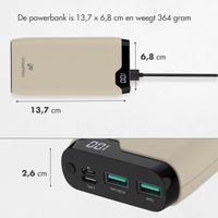 imoshion Powerbank - 20.000 mAh - Quick Charge en Power Delivery - Sandstone