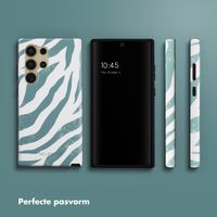 Selencia Vivid Backcover Samsung Galaxy S24 Ultra - Colorful Zebra Pine Blue