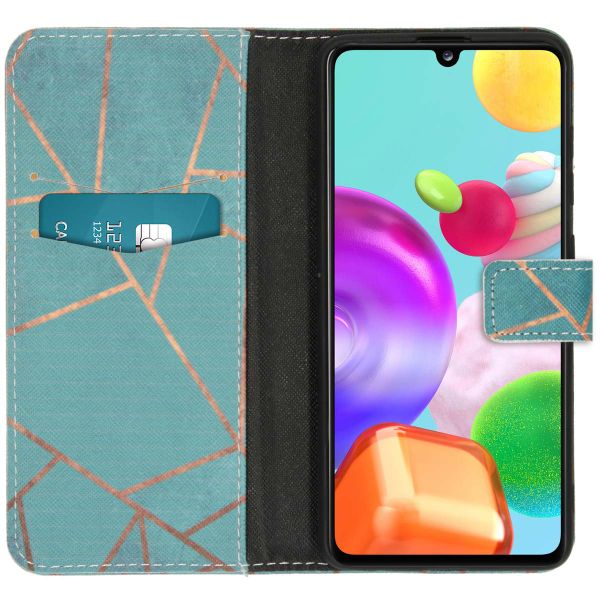 imoshion Design Softcase Bookcase Samsung Galaxy A41 - Blue Graphic