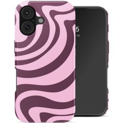 Selencia Vivid Backcover Apple iPhone 17 - Wavy Swirl Pink Plum