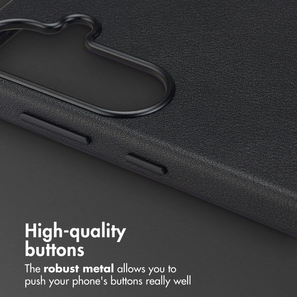 Accezz Leather Back Cover with MagSafe Samsung Galaxy S26 Plus - Onyx Black