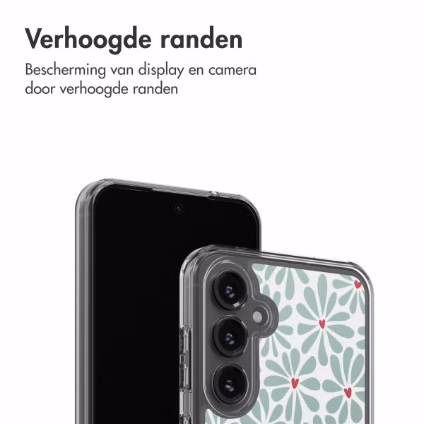 imoshion Design hoesje Samsung Galaxy S23 FE - Bloom Love Sage Green